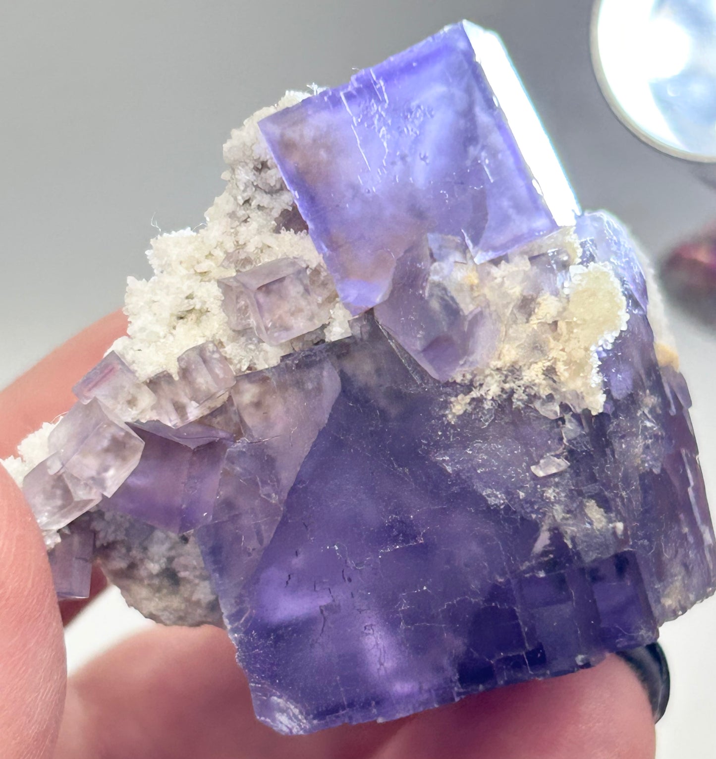 Blue-Purple Step Fluorite Large from Berbes Quarry, Berbes Mining Area, Ribadesella, Asturias, Spain 🇪🇸 (Closed Quarry - Mined in 1980s) #2 High Quality