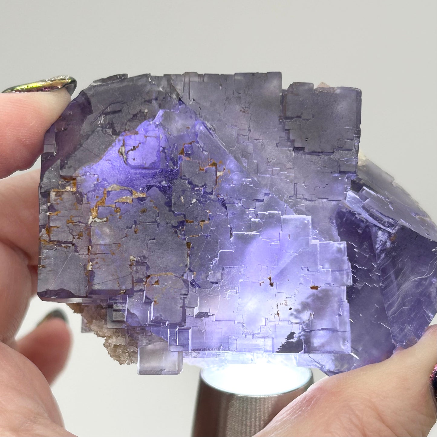 Blue-Purple Step Fluorite XL from Berbes Quarry, Berbes Mining Area, Ribadesella, Asturias, Spain 🇪🇸 (Closed Quarry - Mined in 1980s) #1 High Quality