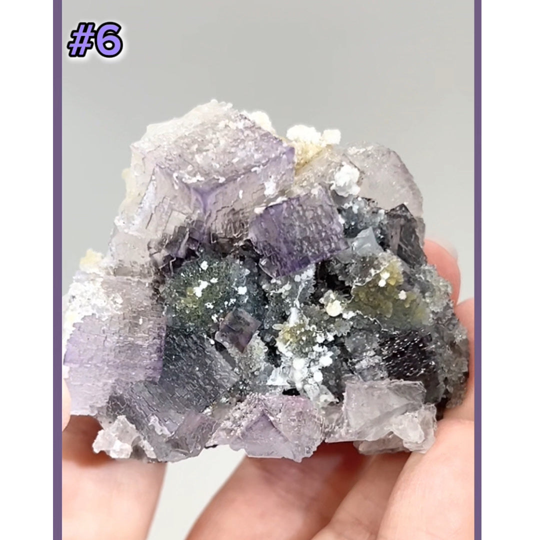 El Filo Fluorite #6 White-Purple Fluorite from El Filo Mine, Mapaimi, Durango, México 🇲🇽