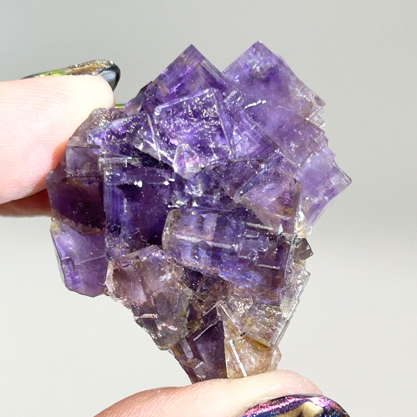 Blue-Purple Step Fluorite from Berbes Quarry, Berbes Mining Area, Ribadesella, Asturias, Spain 🇪🇸 (Closed Quarry - Mined in 1980s) #3 High Quality