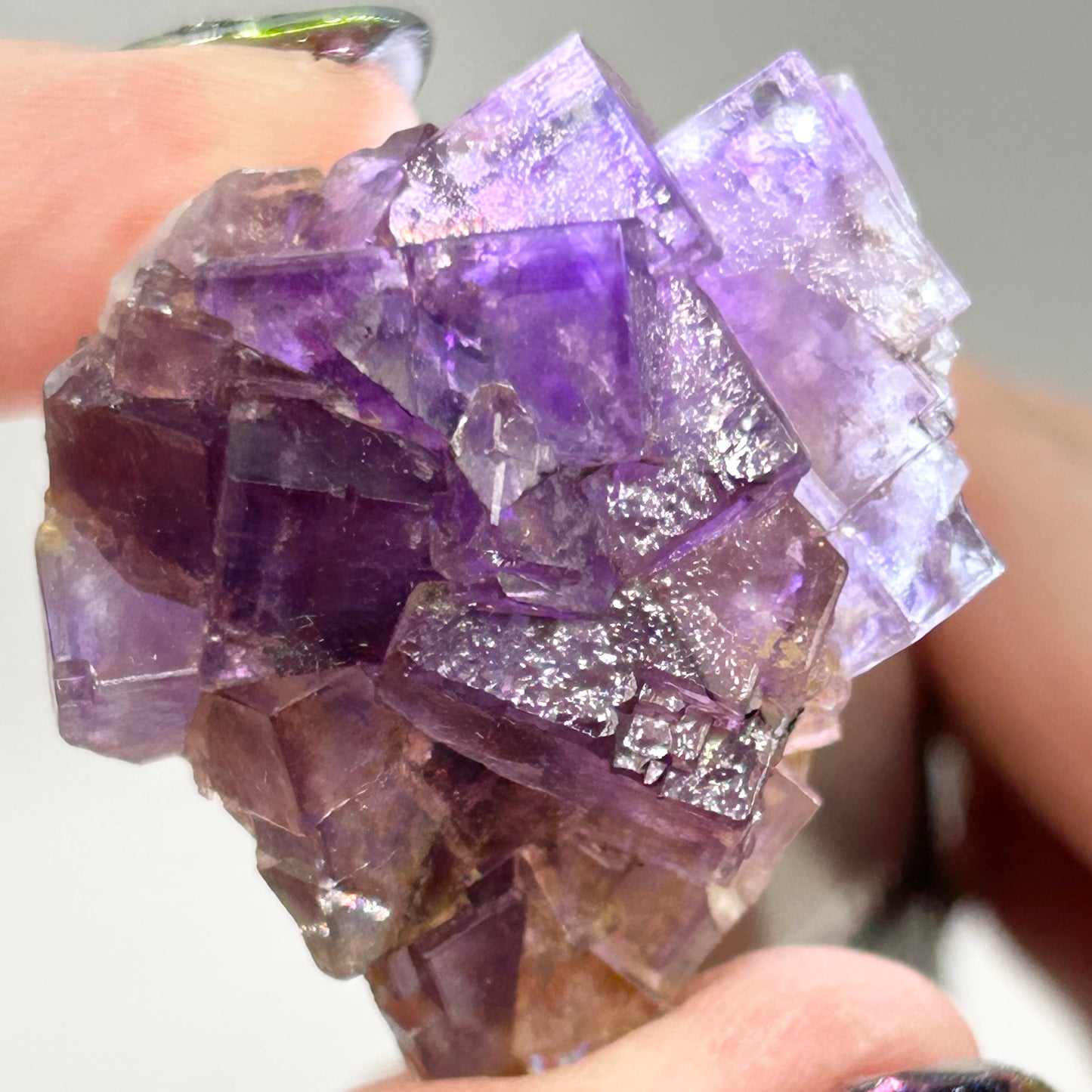 Blue-Purple Step Fluorite from Berbes Quarry, Berbes Mining Area, Ribadesella, Asturias, Spain 🇪🇸 (Closed Quarry - Mined in 1980s) #3 High Quality