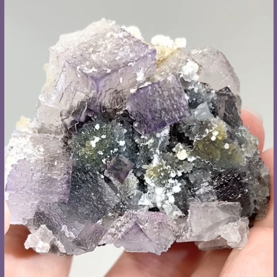 El Filo Fluorite #6 White-Purple Fluorite from El Filo Mine, Mapaimi, Durango, México 🇲🇽