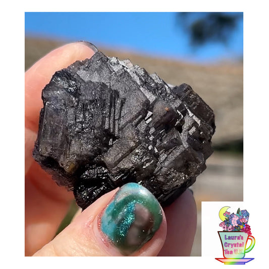 ‘Black Jack’ Blue John Fluorite #1a from Old Tor Mine, National Trust Property, Castleton, High Peak, Derbyshire, U.K. 🇬🇧 Independently Mined in 1980s - Closed Mine