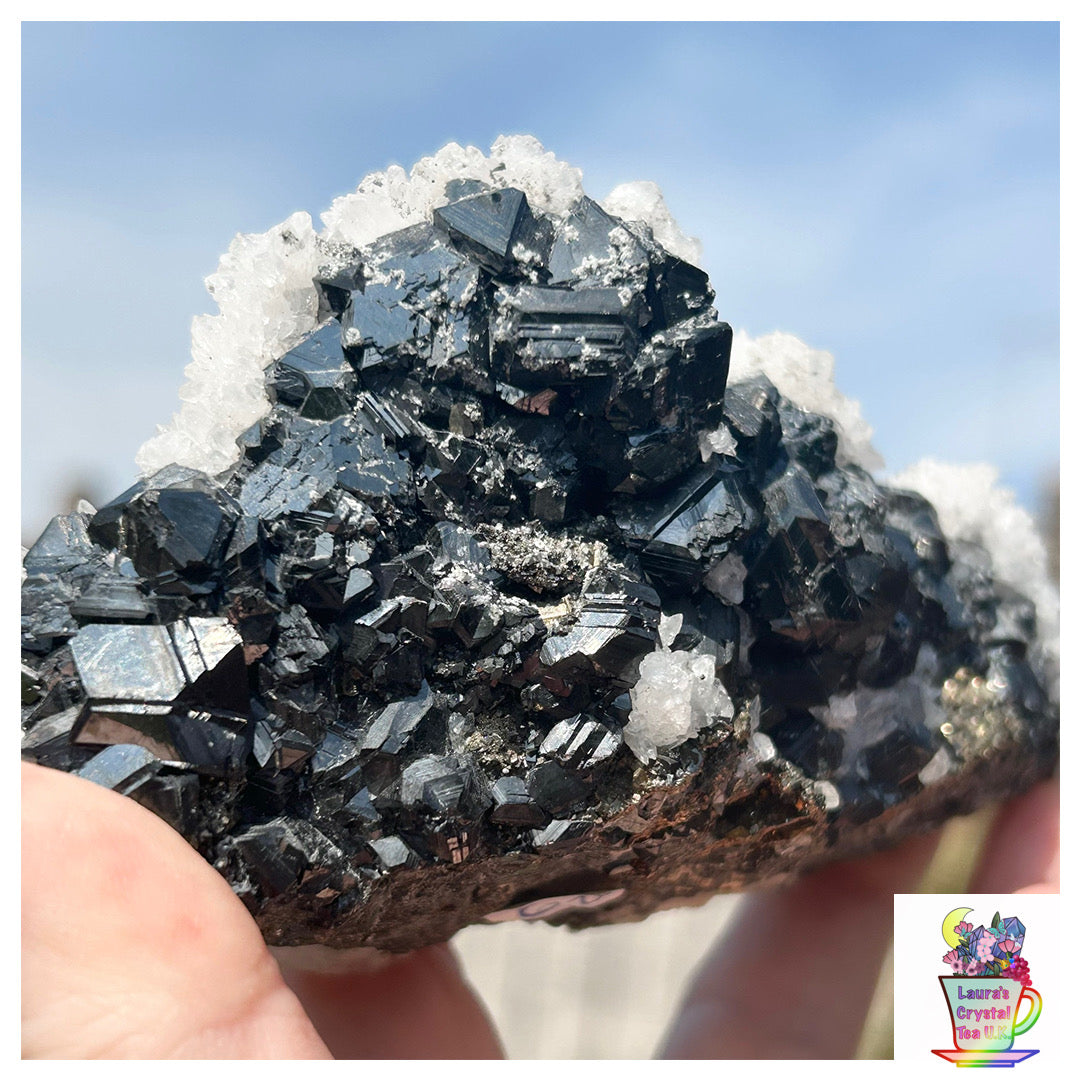 Rare Anhydrite Nica Old Stock w/ Sphalerite, Galena, Chalcopyrite & Calcite Mined 1980s From Nica Mine, Chihuahua, Mexico 🇲🇽 40 Year Old Stock #2