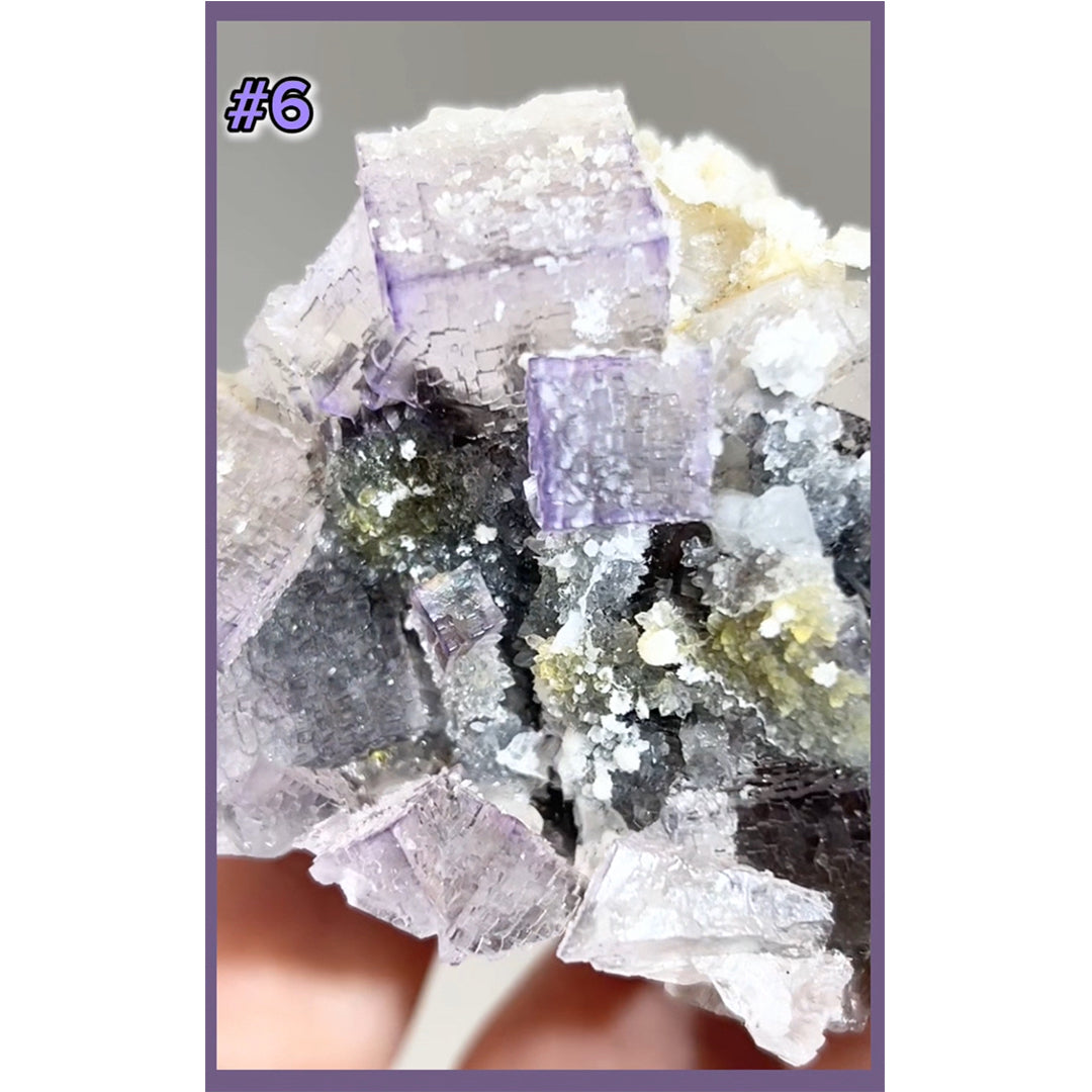 El Filo Fluorite #6 White-Purple Fluorite from El Filo Mine, Mapaimi, Durango, México 🇲🇽