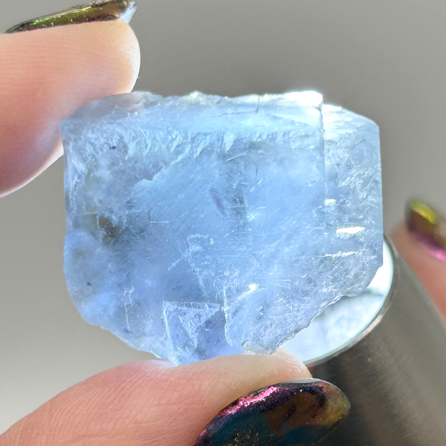 #2 Blue Bi Colour Fluorite from La Barre Mine, Puy-de-Dôme, Auvergne-Rhône-Alpes, France 🇫🇷 Old Stock