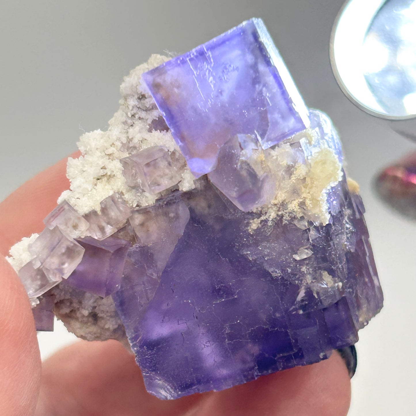 Blue-Purple Step Fluorite Large from Berbes Quarry, Berbes Mining Area, Ribadesella, Asturias, Spain 🇪🇸 (Closed Quarry - Mined in 1980s) #2 High Quality