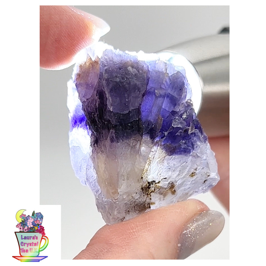 Blue John Fluorite #20 from Odin Mine, Castleton, High Peak, Derbyshire, U.K. 🇬🇧 Independently Mined in 1970 to 1980s - Closed Mine