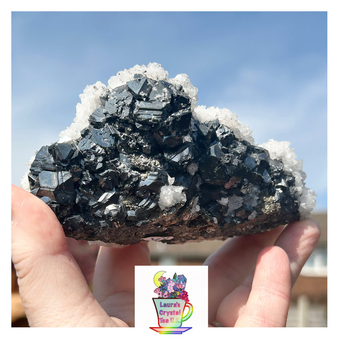 Rare Anhydrite Nica Old Stock w/ Sphalerite, Galena, Chalcopyrite & Calcite Mined 1980s From Nica Mine, Chihuahua, Mexico 🇲🇽 40 Year Old Stock #2