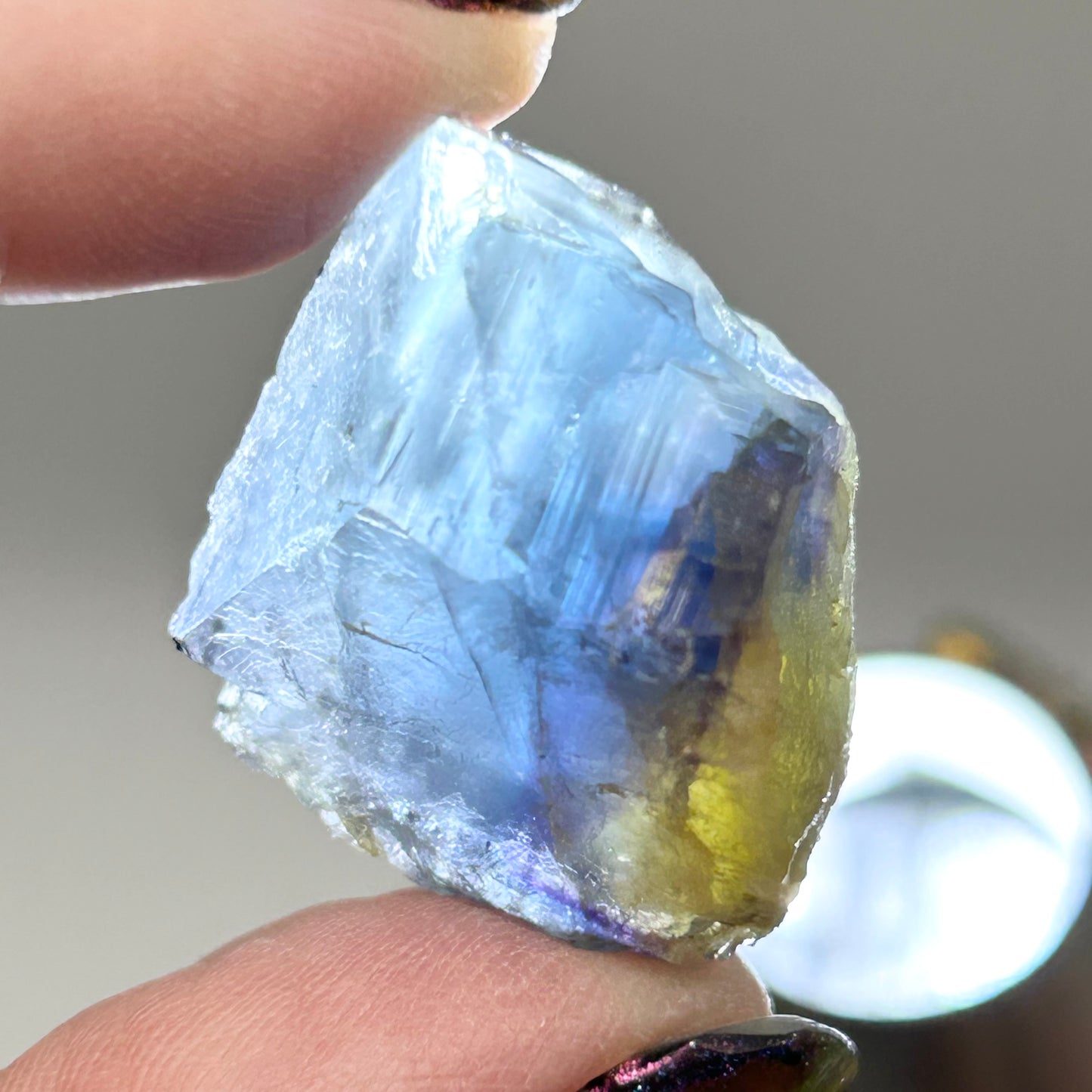 #7 Blue Fluorite from La Barre Mine, Puy-de-Dôme, Auvergne-Rhône-Alpes, France 🇫🇷 Old Stock