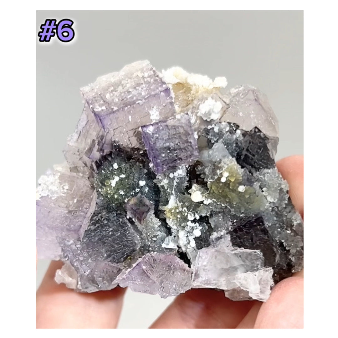 El Filo Fluorite #6 White-Purple Fluorite from El Filo Mine, Mapaimi, Durango, México 🇲🇽