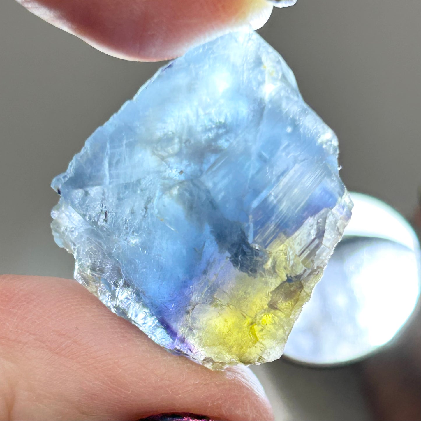 #7 Blue Fluorite from La Barre Mine, Puy-de-Dôme, Auvergne-Rhône-Alpes, France 🇫🇷 Old Stock