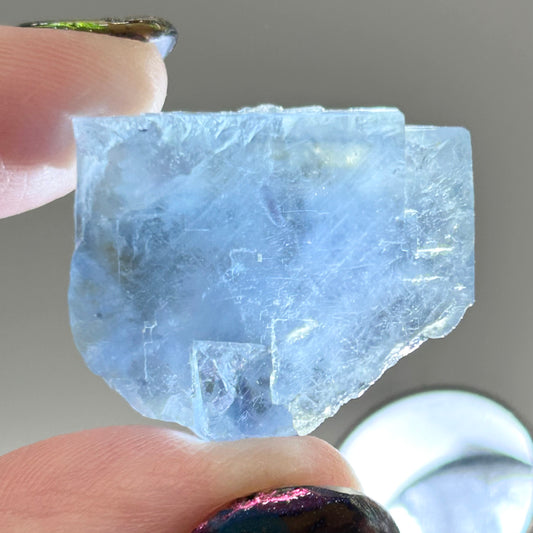 #2 Blue Bi Colour Fluorite from La Barre Mine, Puy-de-Dôme, Auvergne-Rhône-Alpes, France 🇫🇷 Old Stock