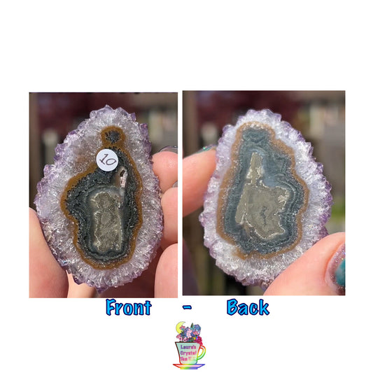 Stalactite Amethyst/ Citrine Ametrine Quartz Flowers #10 from Minas Gerais, Brazil 🇧🇷