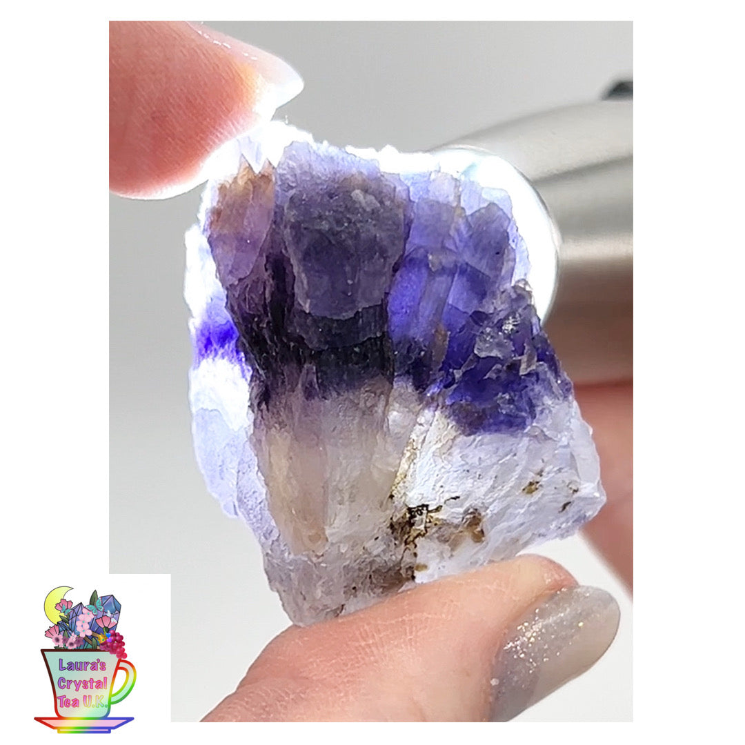 Blue John Fluorite #20 from Odin Mine, Castleton, High Peak, Derbyshire, U.K. 🇬🇧 Independently Mined in 1970 to 1980s - Closed Mine