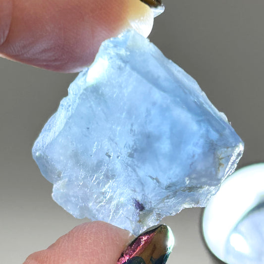 #5 Blue Fluorite from La Barre Mine, Puy-de-Dôme, Auvergne-Rhône-Alpes, France 🇫🇷 Old Stock