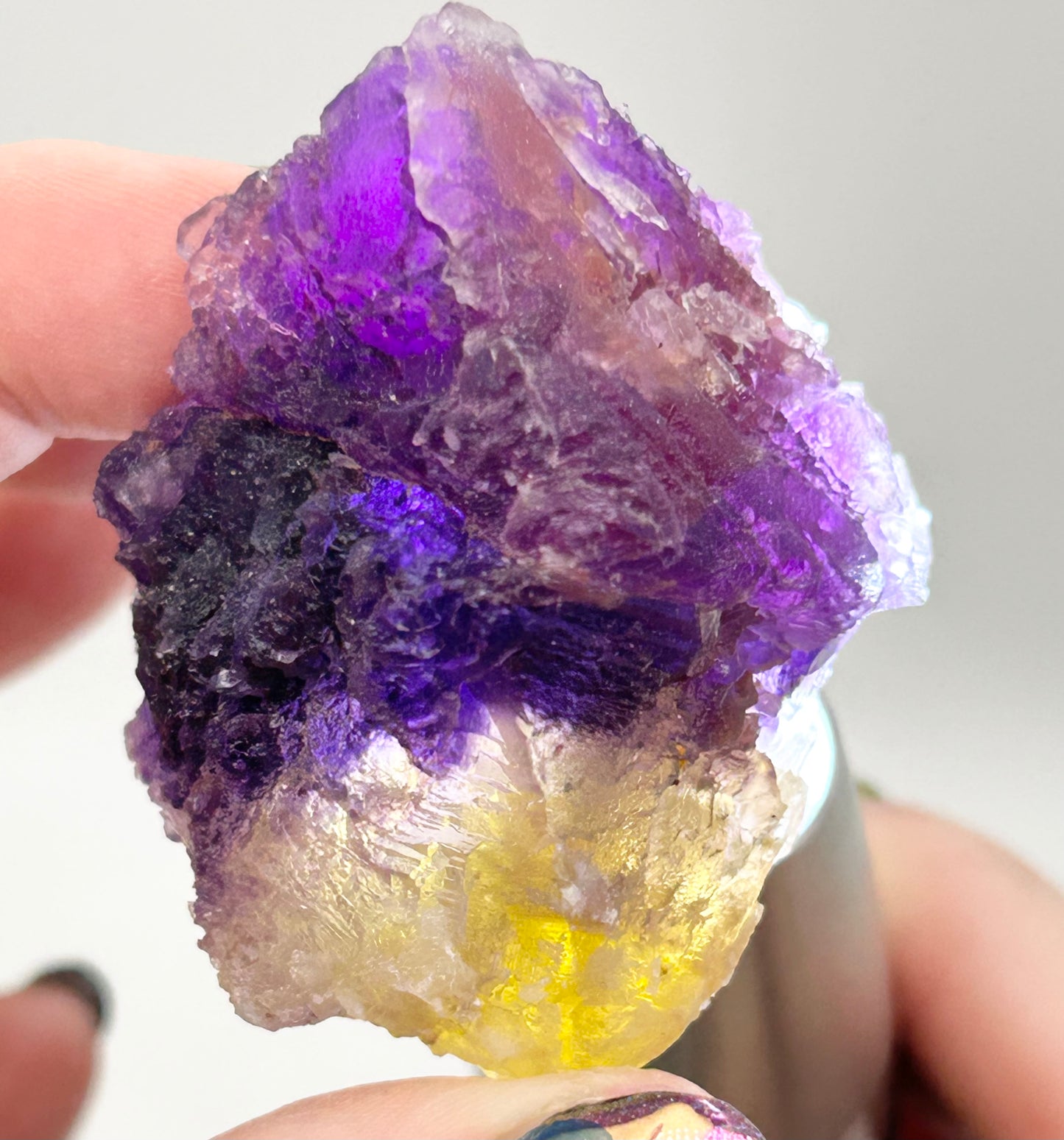 Blue, Purple & Yellow Fluorite from Crystal Victory Mine, Illinos, USA 🇺🇸
