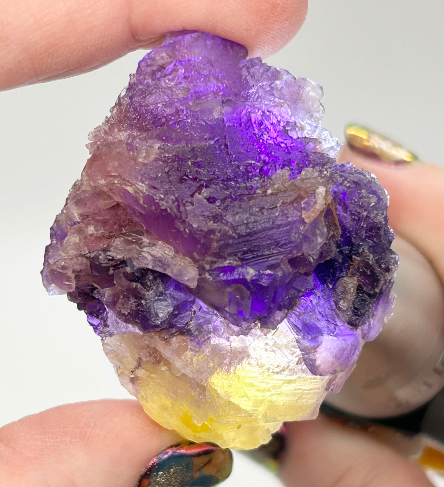 Blue, Purple & Yellow Fluorite from Crystal Victory Mine, Illinos, USA 🇺🇸