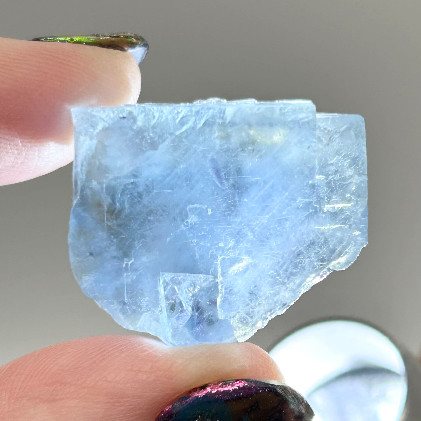 #2 Blue Bi Colour Fluorite from La Barre Mine, Puy-de-Dôme, Auvergne-Rhône-Alpes, France 🇫🇷 Old Stock