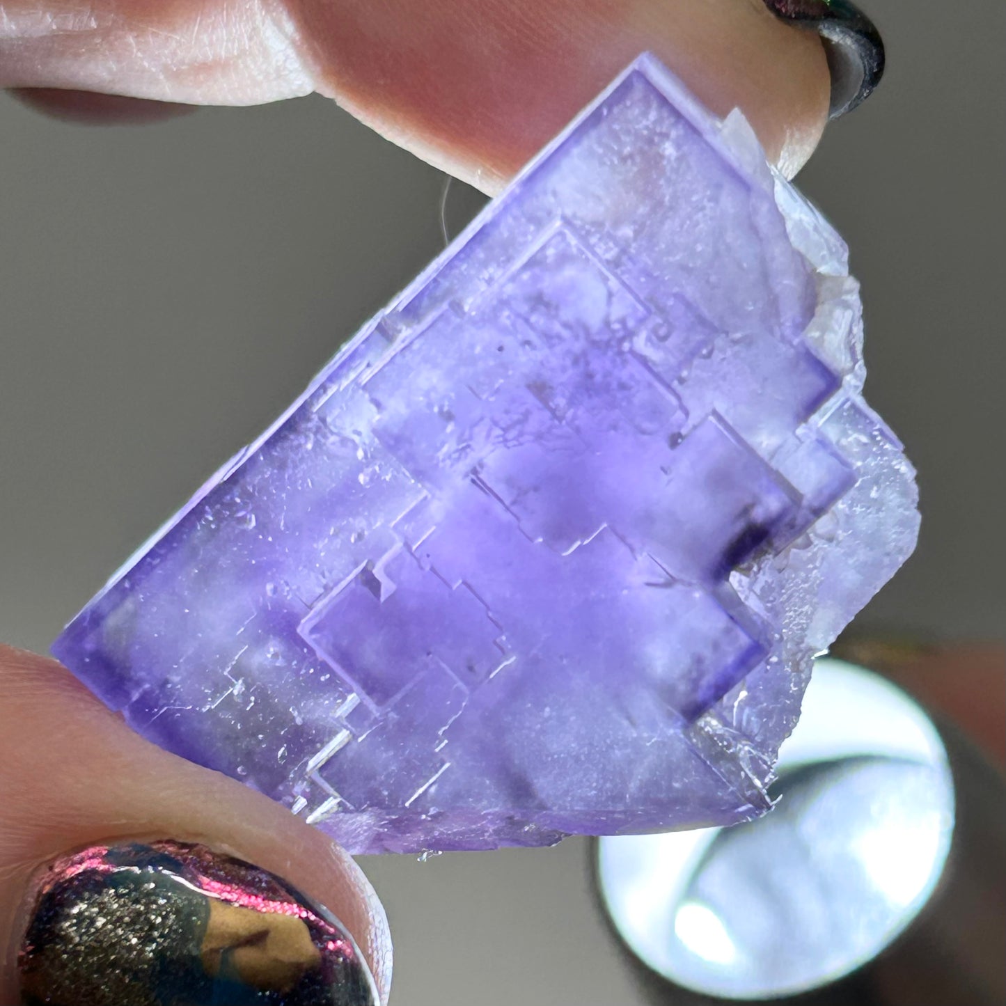 Blue-Purple Step Fluorite from Berbes Quarry, Berbes Mining Area, Ribadesella, Asturias, Spain 🇪🇸 (Closed Quarry - Mined in 1980s) #7 High Quality