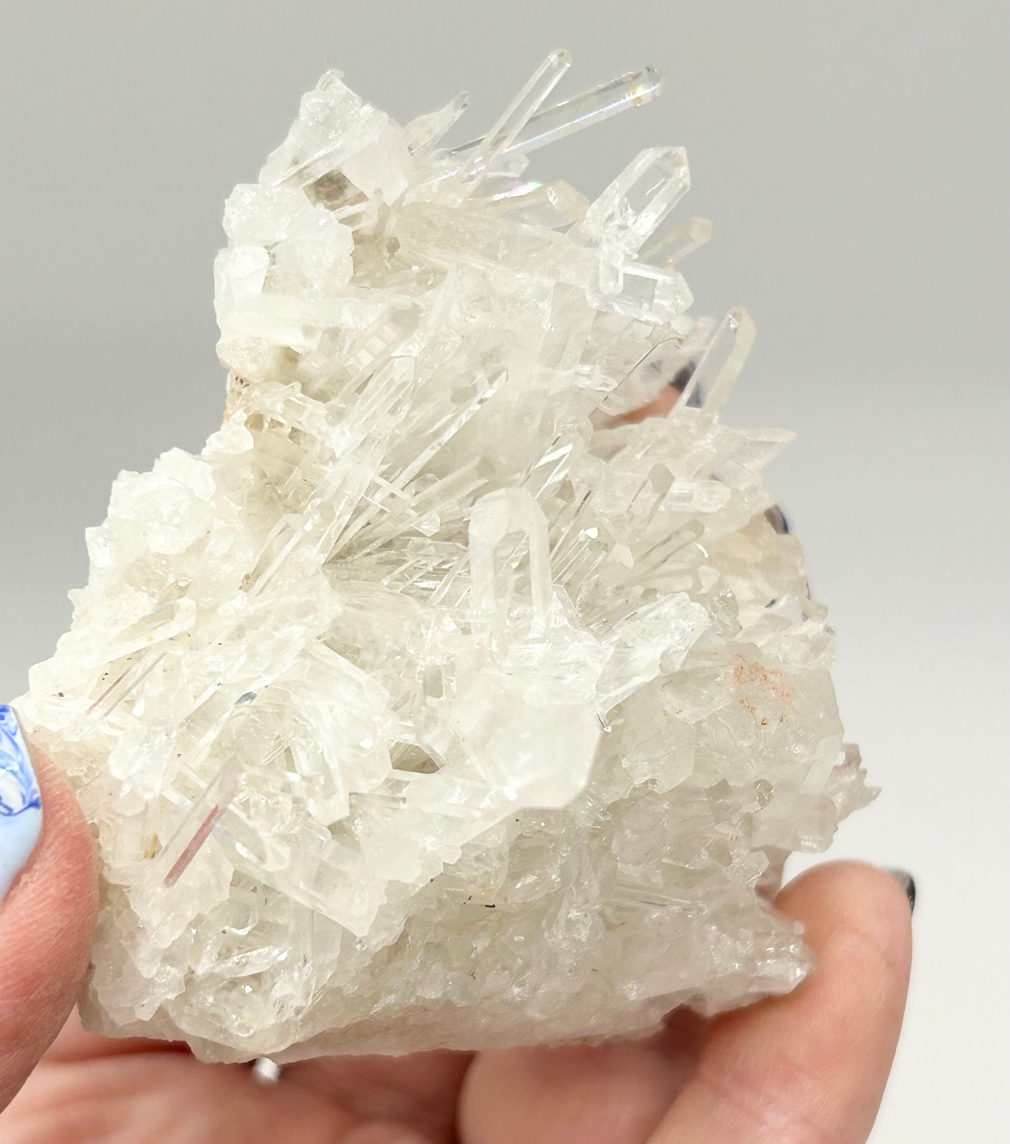 Clear Needle Quartz with Pink Inclusions Large Cluster from Columbia 🇨🇴 #4