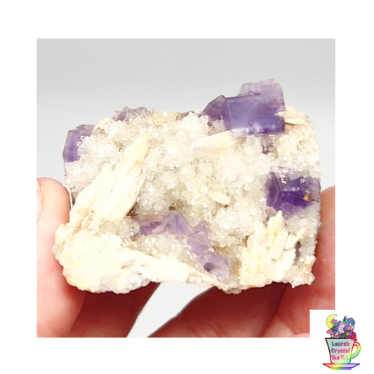 Berbes Fluorite w/ Quartz & Barite #6 from Berbes Mining Area, Ribadesella, Asturias, Spain 🇪🇸 (Copy)