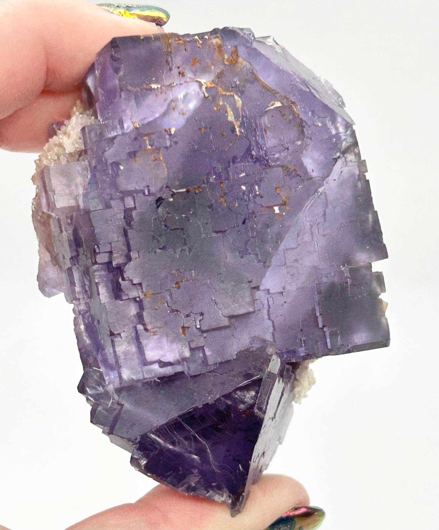 Blue-Purple Step Fluorite XL from Berbes Quarry, Berbes Mining Area, Ribadesella, Asturias, Spain 🇪🇸 (Closed Quarry - Mined in 1980s) #1 High Quality