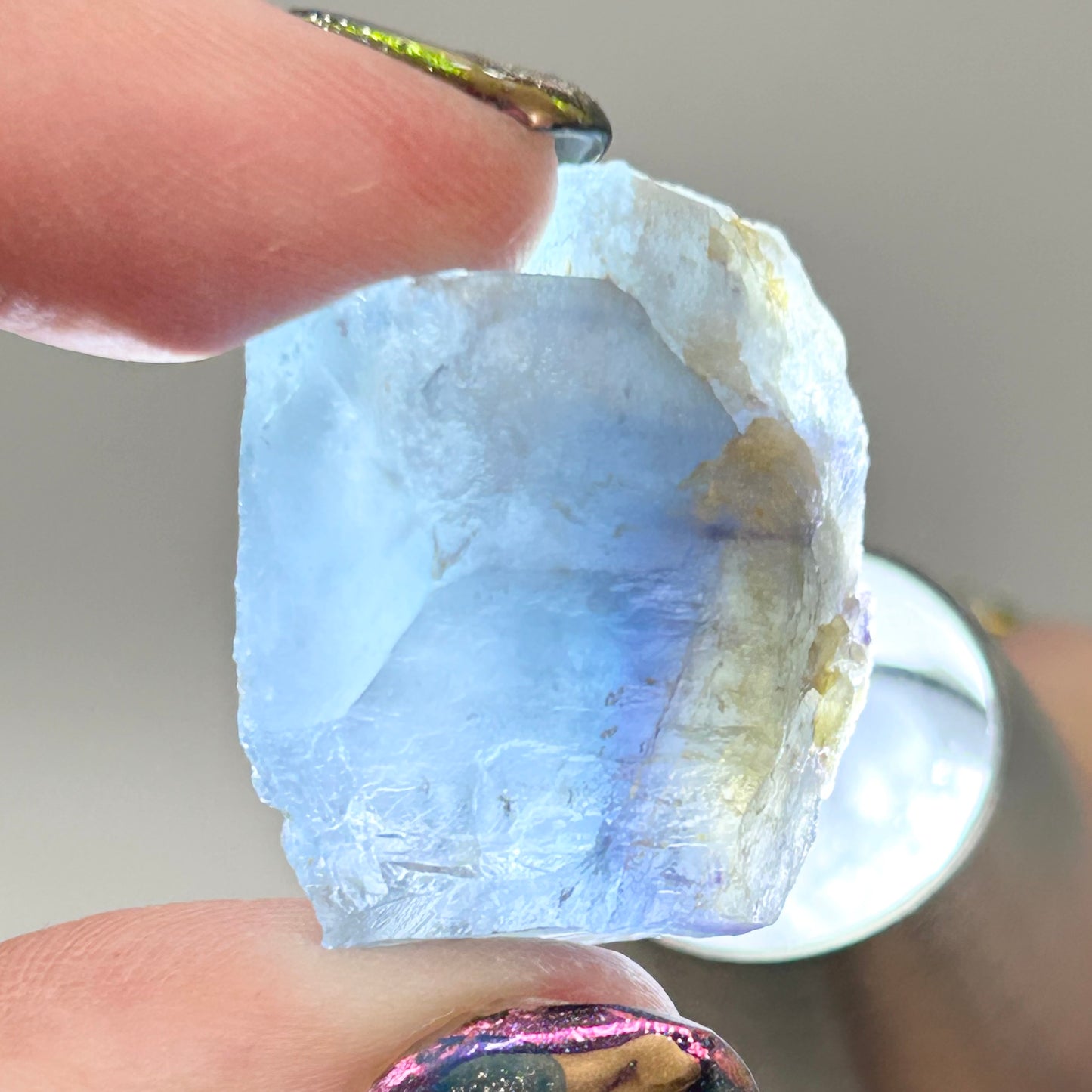 #8 Blue Fluorite from La Barre Mine, Puy-de-Dôme, Auvergne-Rhône-Alpes, France 🇫🇷 Old Stock