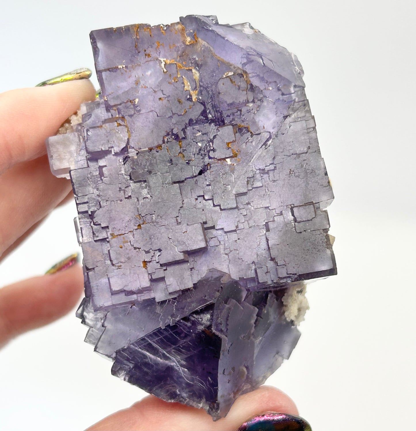 Blue-Purple Step Fluorite XL from Berbes Quarry, Berbes Mining Area, Ribadesella, Asturias, Spain 🇪🇸 (Closed Quarry - Mined in 1980s) #1 High Quality