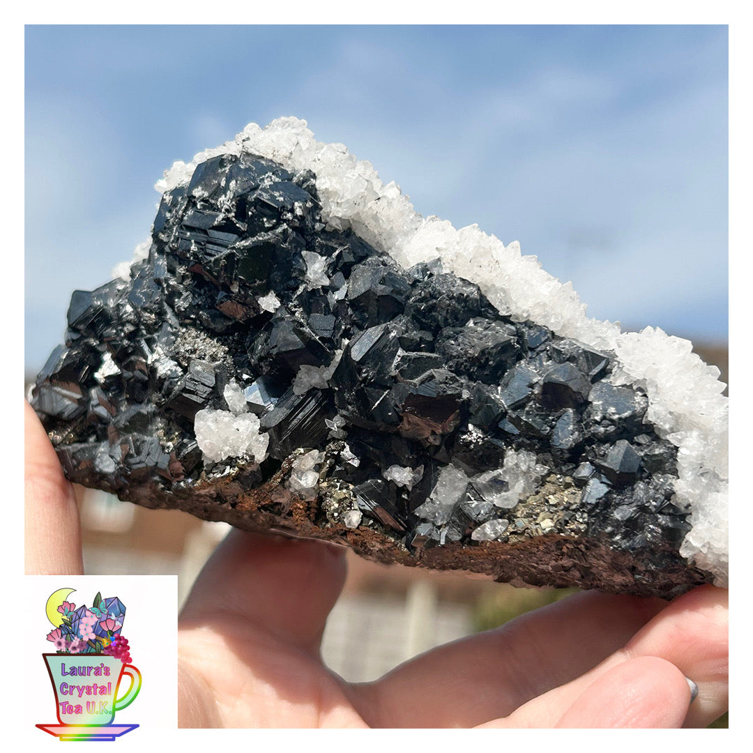 Rare Anhydrite Nica Old Stock w/ Sphalerite, Galena, Chalcopyrite & Calcite Mined 1980s From Nica Mine, Chihuahua, Mexico 🇲🇽 40 Year Old Stock #2