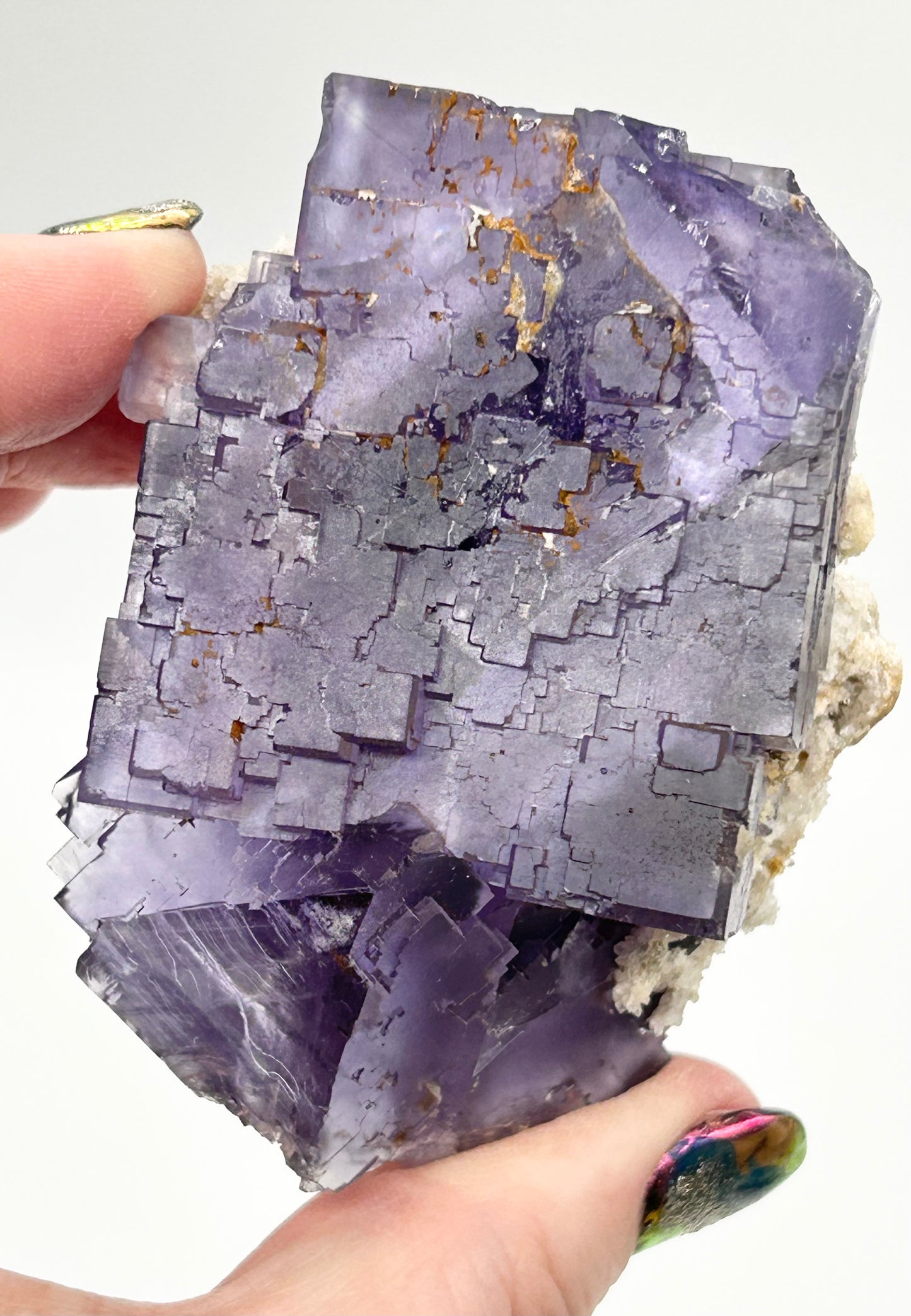 Blue-Purple Step Fluorite XL from Berbes Quarry, Berbes Mining Area, Ribadesella, Asturias, Spain 🇪🇸 (Closed Quarry - Mined in 1980s) #1 High Quality