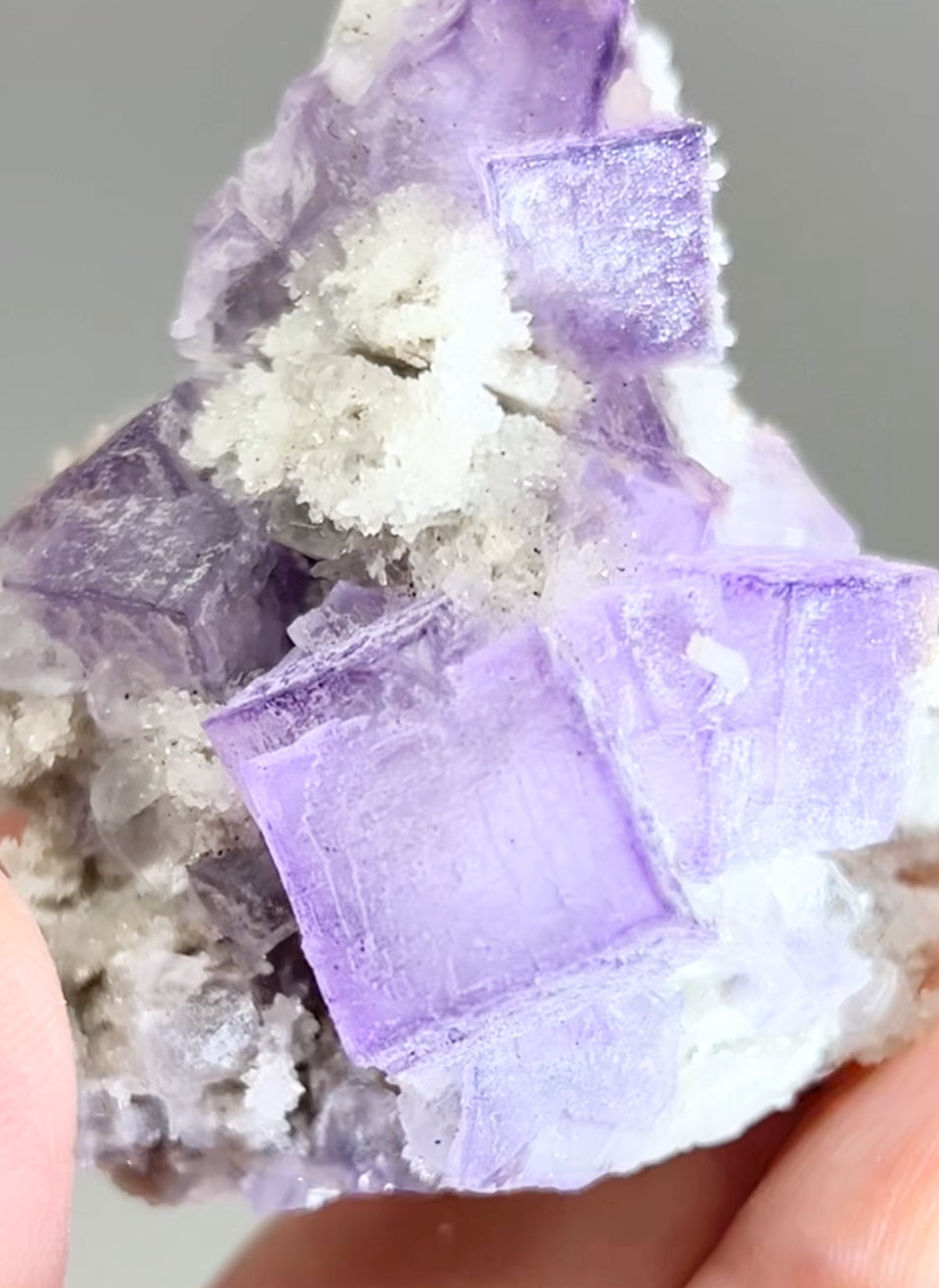 El Filo Fluorite #4 White-Purple Fluorite from El Filo Mine, Mapaimi, Durango, México 🇲🇽 Repaired