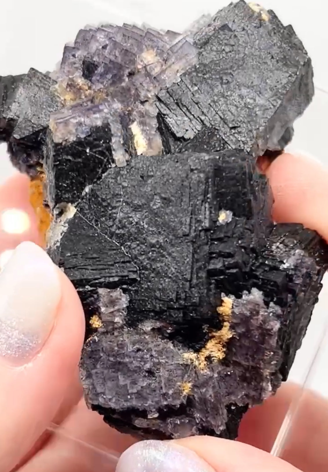 ‘Black Jack’ Blue John Fluorite #5 from Old Tor Mine, National Trust Property, Castleton, High Peak, Derbyshire, U.K. 🇬🇧 Independently Mined in 1980s - Closed Mine
