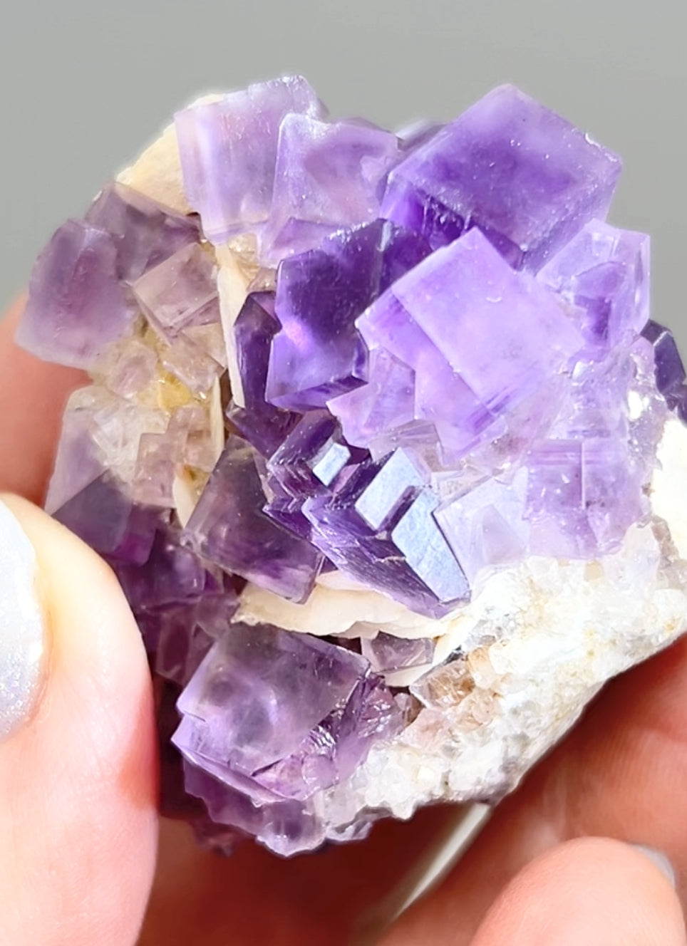 Berbes Fluorite w/ Quartz & Barite #1 from Berbes Mining Area, Ribadesella, Asturias, Spain 🇪🇸