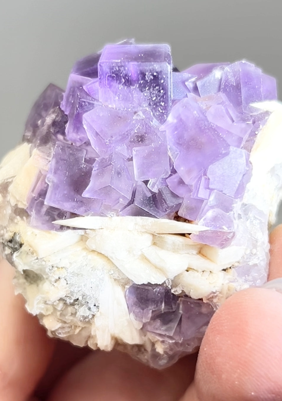 Berbes Fluorite w/ Quartz & Barite #1 from Berbes Mining Area, Ribadesella, Asturias, Spain 🇪🇸