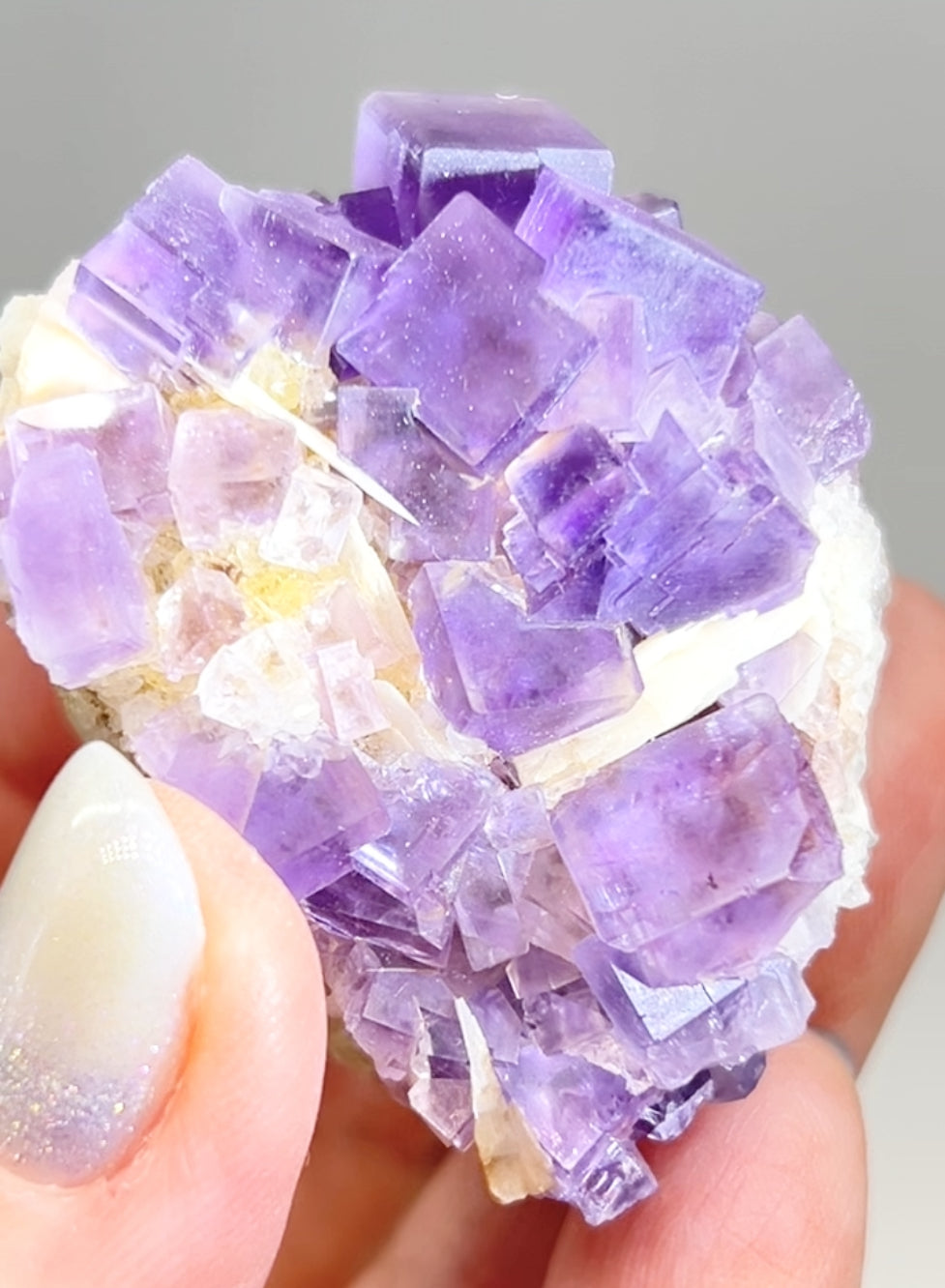 Berbes Fluorite w/ Quartz & Barite #1 from Berbes Mining Area, Ribadesella, Asturias, Spain 🇪🇸