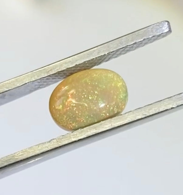 Honey Welo Opal Oval Cabochon 0.82ct Gemstone From Ethiopia 🇪🇹