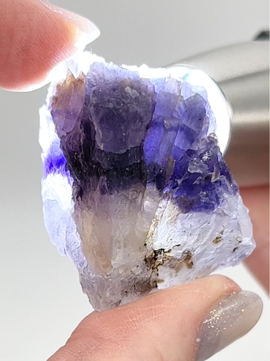 Blue John Fluorite #20 from Odin Mine, Castleton, High Peak, Derbyshire, U.K. 🇬🇧 Independently Mined in 1970 to 1980s - Closed Mine