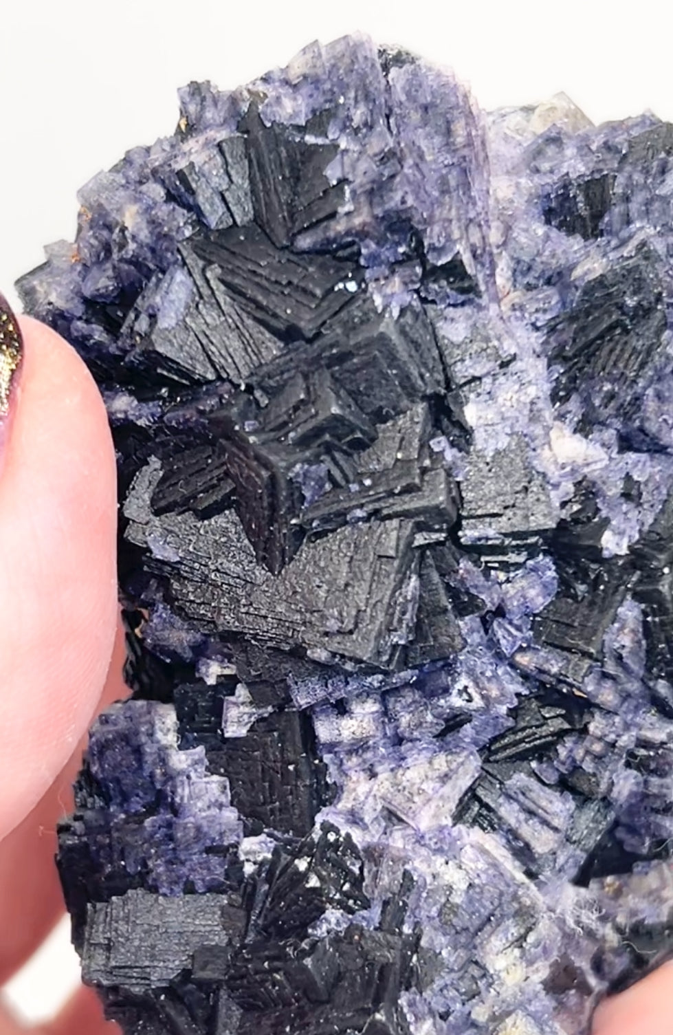 ‘Black Jack’ Blue John Fluorite #1 from Old Tor Mine, National Trust Property, Castleton, High Peak, Derbyshire, U.K. 🇬🇧 Independently Mined in 1980s - Closed Mine