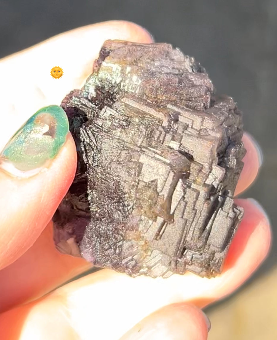 ‘Black Jack’ Blue John Fluorite #1a from Old Tor Mine, National Trust Property, Castleton, High Peak, Derbyshire, U.K. 🇬🇧 Independently Mined in 1980s - Closed Mine