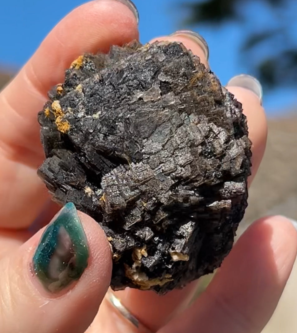 ‘Black Jack’ Blue John Fluorite #3 from Old Tor Mine, National Trust Property, Castleton, High Peak, Derbyshire, U.K. 🇬🇧 Independently Mined in 1980s - Closed Mine