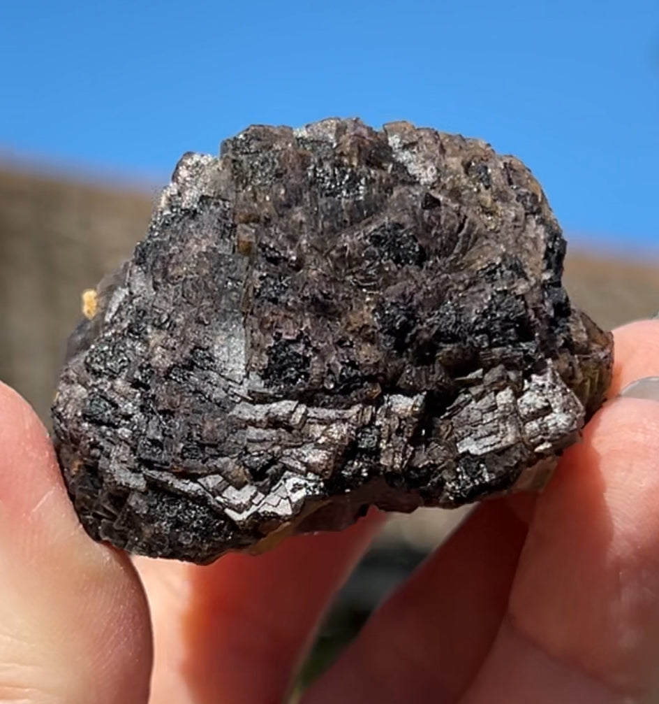‘Black Jack’ Blue John Fluorite #3 from Old Tor Mine, National Trust Property, Castleton, High Peak, Derbyshire, U.K. 🇬🇧 Independently Mined in 1980s - Closed Mine