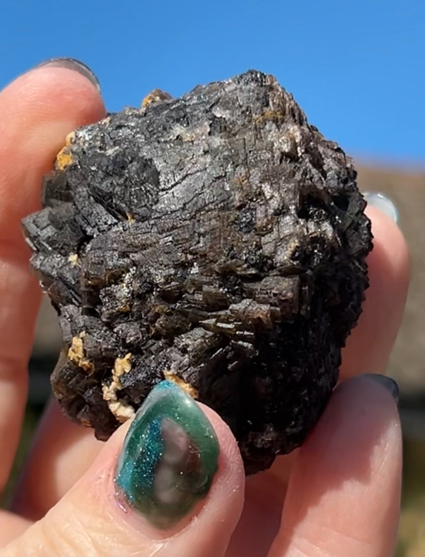 ‘Black Jack’ Blue John Fluorite #3 from Old Tor Mine, National Trust Property, Castleton, High Peak, Derbyshire, U.K. 🇬🇧 Independently Mined in 1980s - Closed Mine