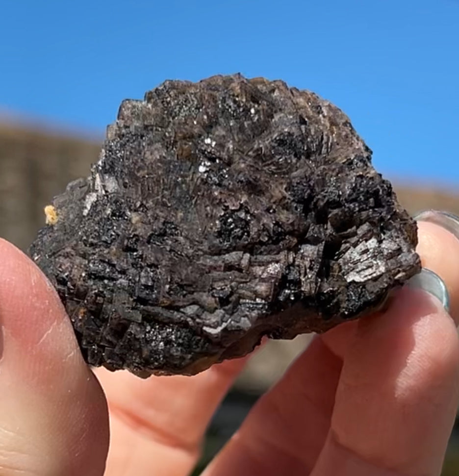 ‘Black Jack’ Blue John Fluorite #3 from Old Tor Mine, National Trust Property, Castleton, High Peak, Derbyshire, U.K. 🇬🇧 Independently Mined in 1980s - Closed Mine