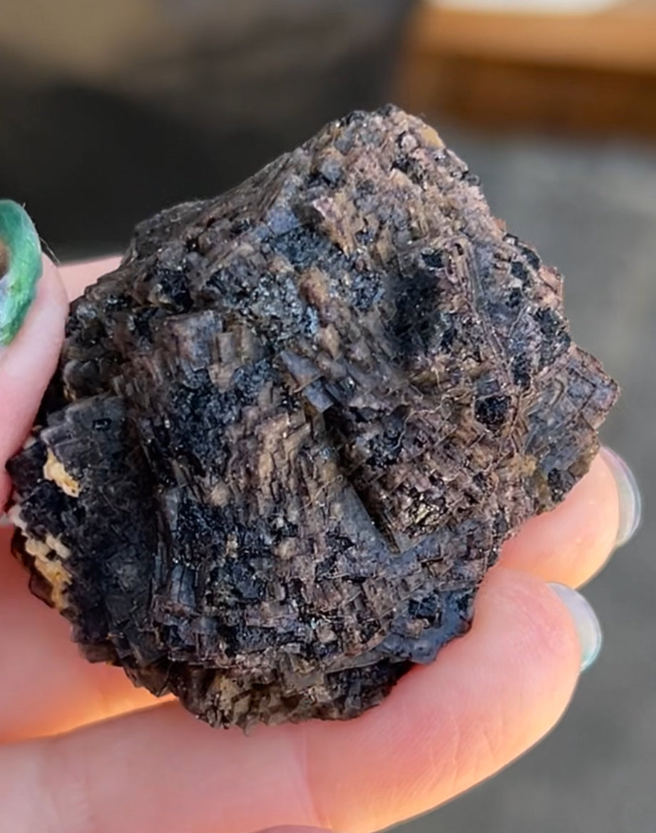 ‘Black Jack’ Blue John Fluorite #3 from Old Tor Mine, National Trust Property, Castleton, High Peak, Derbyshire, U.K. 🇬🇧 Independently Mined in 1980s - Closed Mine