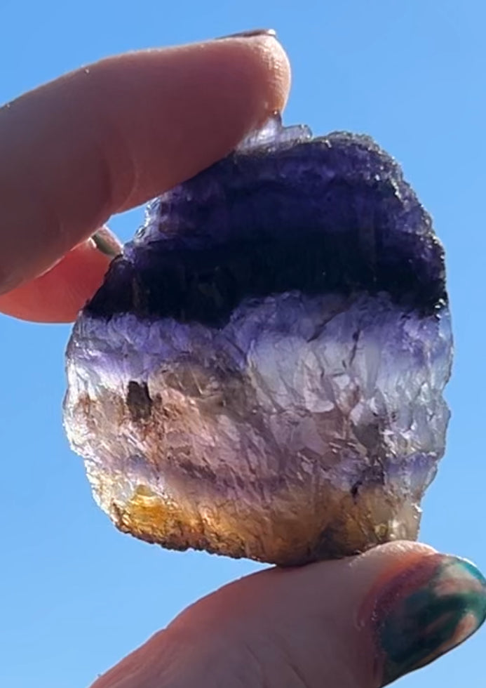 Blue John Fluorite #4 from Old Tor Mine, National Trust Property, Castleton, High Peak, Derbyshire, U.K. 🇬🇧 Independently Mined in 1980s - Closed Mine