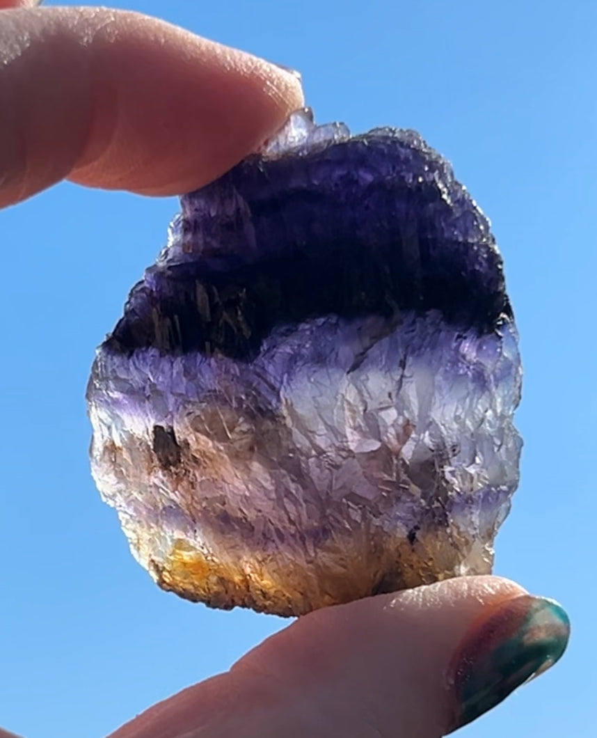 Blue John Fluorite #4 from Old Tor Mine, National Trust Property, Castleton, High Peak, Derbyshire, U.K. 🇬🇧 Independently Mined in 1980s - Closed Mine