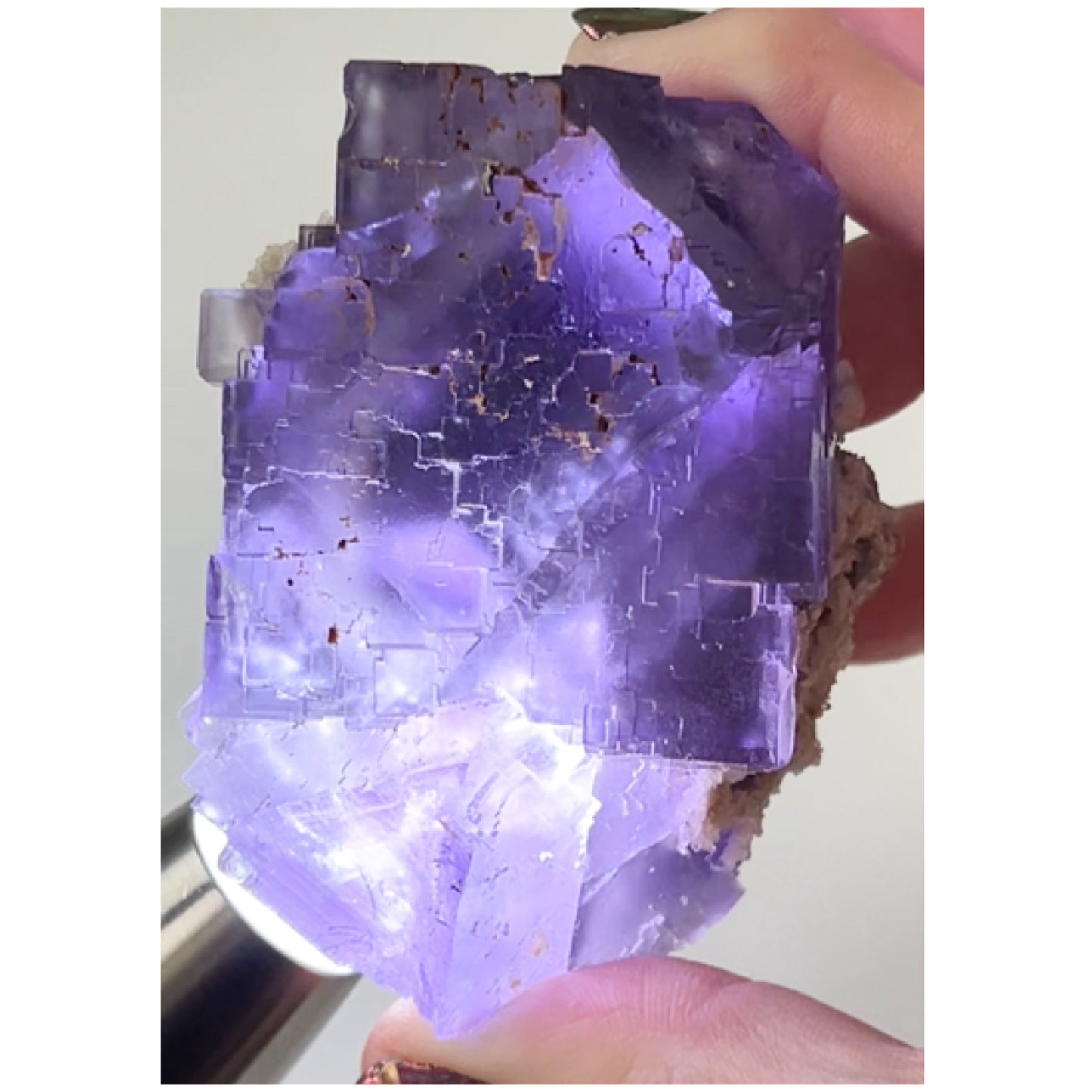 Blue-Purple Step Fluorite XL from Berbes Quarry, Berbes Mining Area, Ribadesella, Asturias, Spain 🇪🇸 (Closed Quarry - Mined in 1980s) #1 High Quality