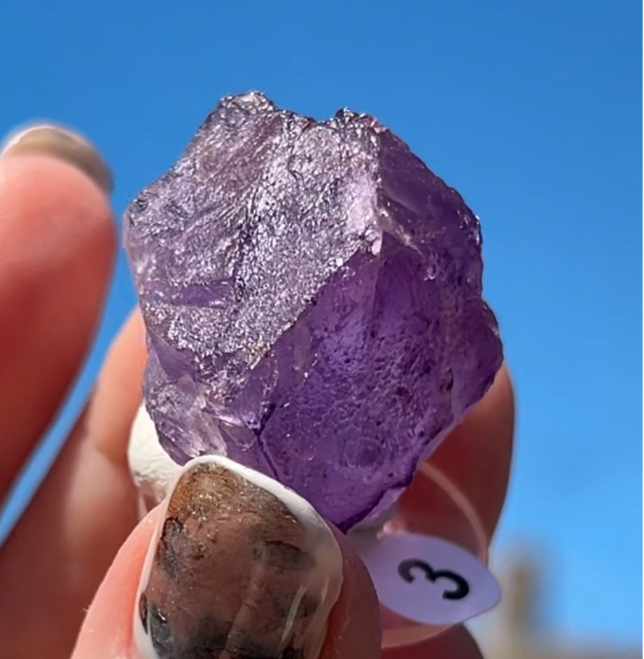 Purple Fluorite Cube (Red UV) from Ojuela Mine, Mapimi, Durango, México 🇲🇽 Pick Your Specimen - Small