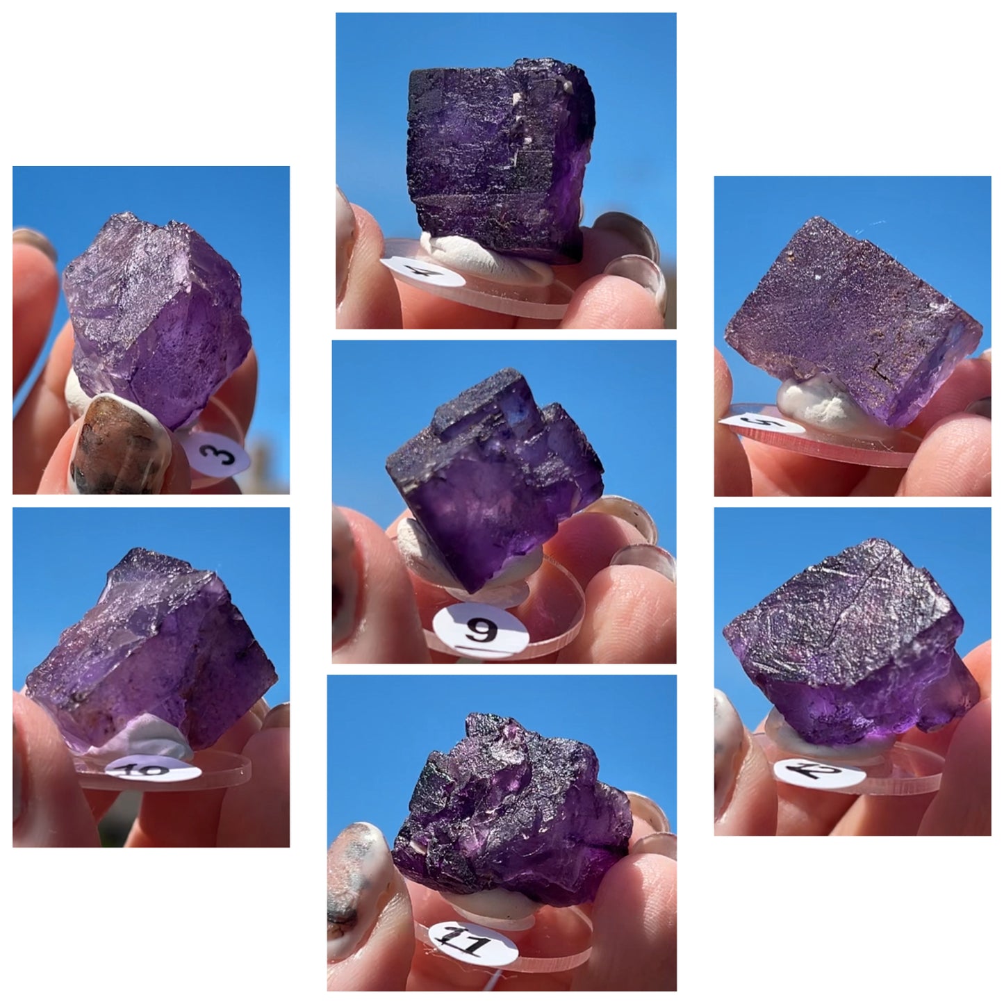 Purple Fluorite Cube (Red UV) from Ojuela Mine, Mapimi, Durango, México 🇲🇽 Pick Your Specimen - Small